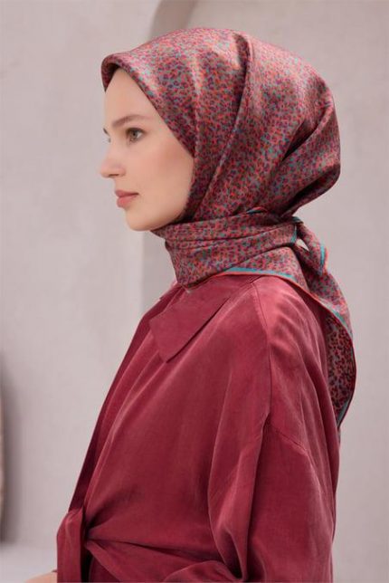 Belli Tivil Saf İpek Eşarp 4208 - 80 Taba Armürlü Desen