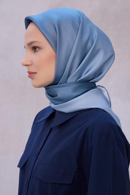 belli-tivil-saf-ipek-esarp-4211-08-mav-0d425d Belli Tivil Saf İpek Eşarp 4211 - 08 Mavi Degrade Desen - Görsel 1