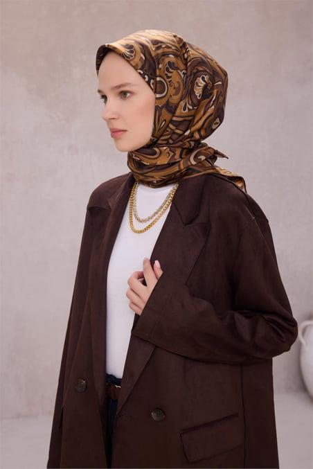 belli-tivil-saf-ipek-esarp-4222-89-kah-268ffd Belli Tivil Saf İpek Eşarp 4222 - 89 Kahverengi Soyut Desen - Görsel 1