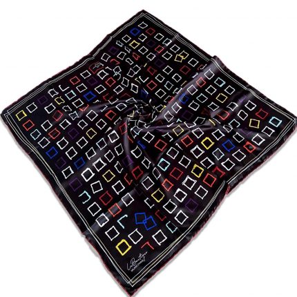 Az Hatalı Polyester La Boutique Siyah Karma Desen Eşarp 32649