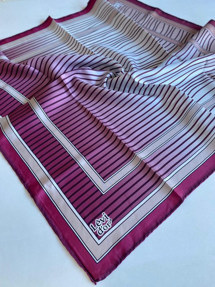 Levidor Tivil İpek Eşarp 39262 Pembe Karışık Desen - Görsel 1