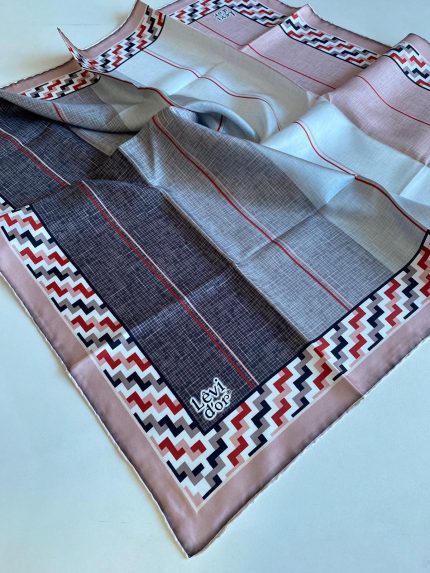 Levidor Tivil İpek Eşarp 39272 Pudra Karışık Desen