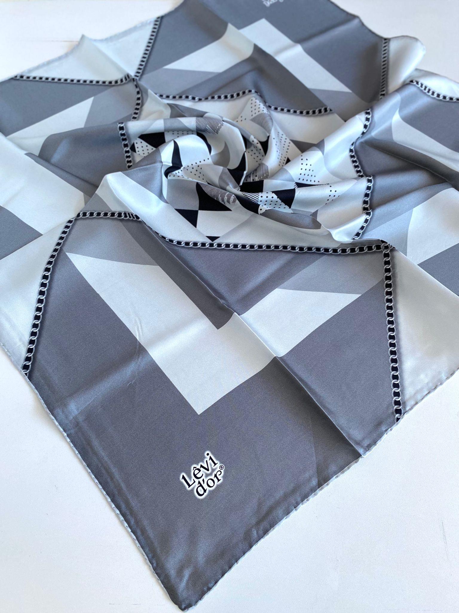 levidor-tivil-ipek-esarp-46992-gri-kar-adf3-5 Levidor Tivil İpek Eşarp 46992 Gri Karışık Desen - Görsel 1