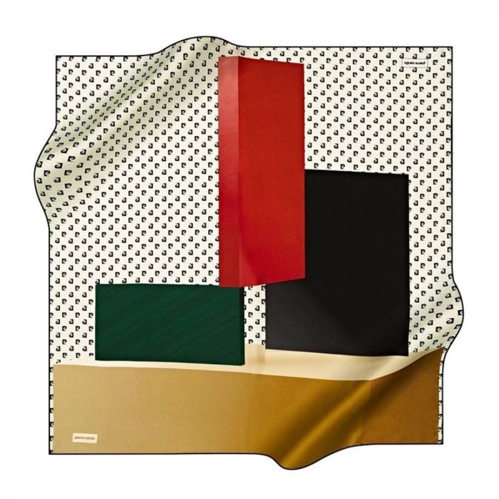 Pierre Cardin Sura İpek Eşarp 7705230 - 312 - 48767 Siyah Karışık Desen - Görsel 1