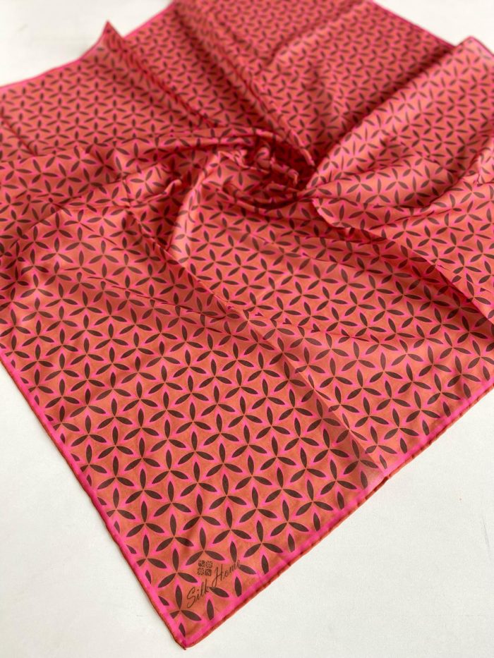 Silk Home Soft Eşarp 46618 Turuncu Karışık Desen - Görsel 1