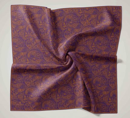 Silk Home Soft Eşarp 47040 Mor-Taba Karışık Desen