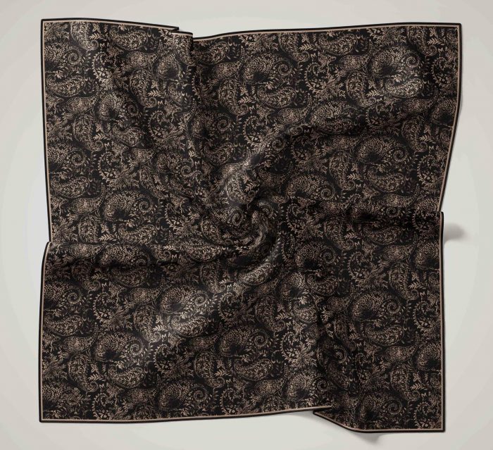 Silk Home Soft Eşarp 47056 Siyah-Koyu Vizon Karışık Desen  - Görsel 1
