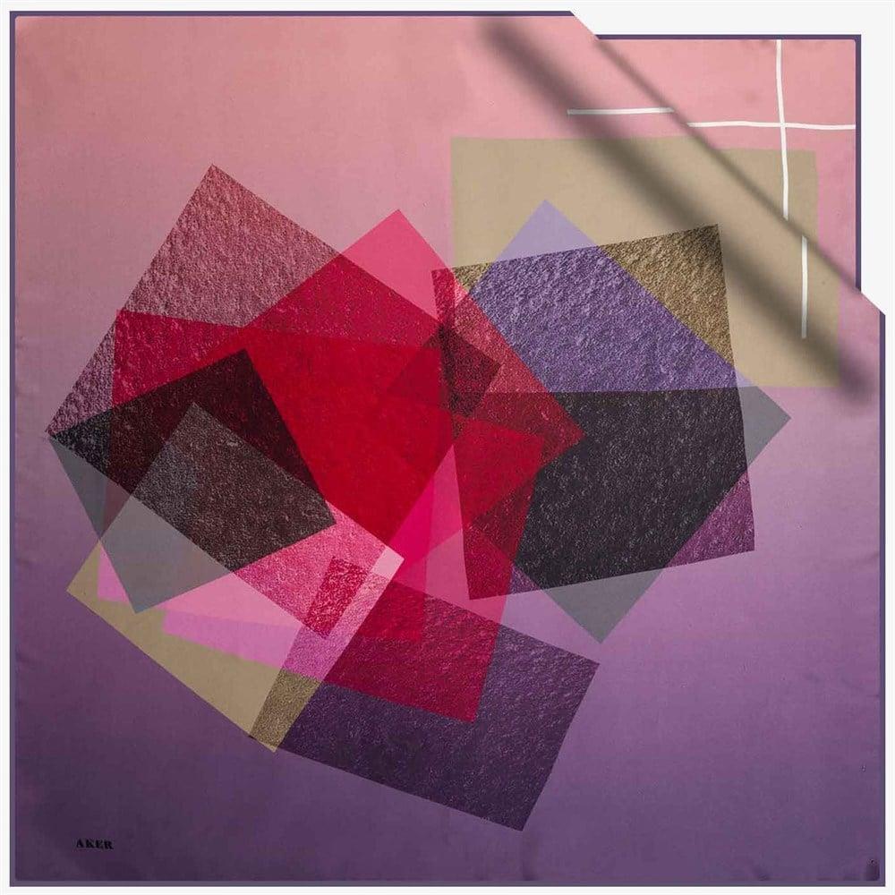 aker-defolu-sura-ipek-esarp-39095-mor-ce93- Aker Defolu Sura İpek Eşarp 39095 Mor Karışık Desen - Görsel 1