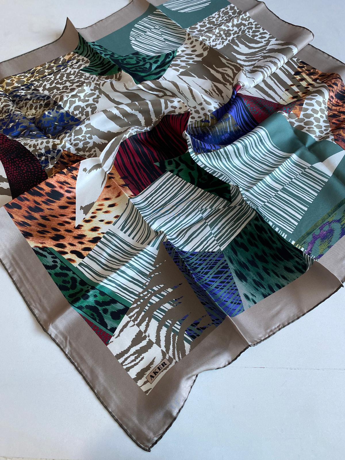 aker-defolu-tivil-ipek-esarp-41153-kre-88ec1 Aker Defolu Tivil İpek Eşarp 41153 Krem Karışık Desen - Görsel 1