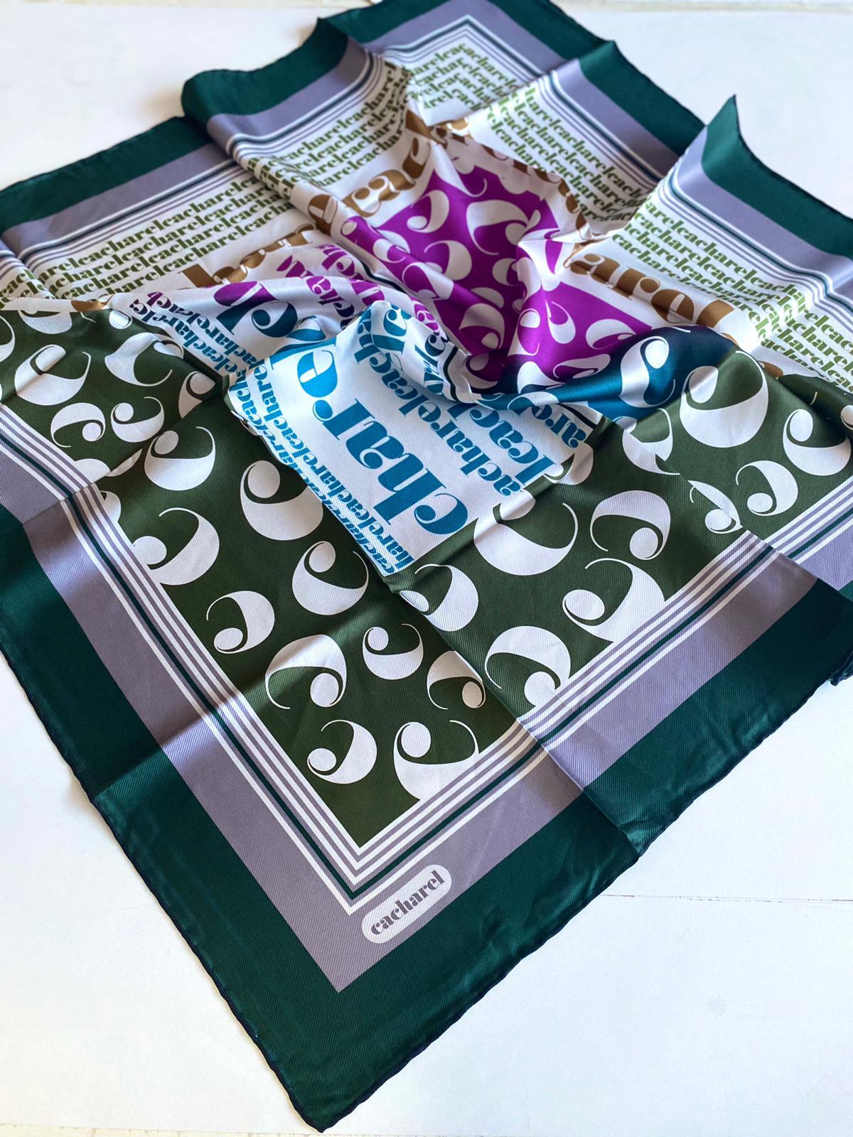 cacharel-defolu-tivil-ipek-esarp-41928-e59696 Cacharel Defolu Tivil İpek Eşarp 41928 Yeşil Karışık Desen - Görsel 1